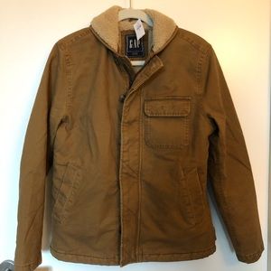 Gap Men’s XS Sherpa Lined Deck Jacket, NWT